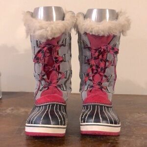 Genuine Sorel Joan of Arctic winter boots- grey suede W sz 6 Very good condition